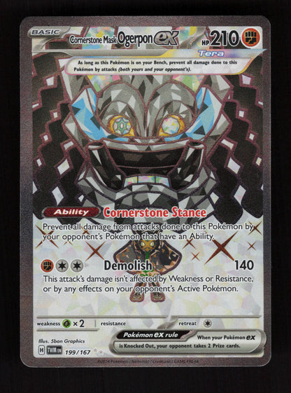 Cornerstone Mask Ogerpon ex 199/167 - Ultra Rare - Twilight Masquerade