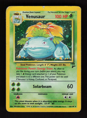 Venusaur 18/130 - Holo Rare - Base set 2