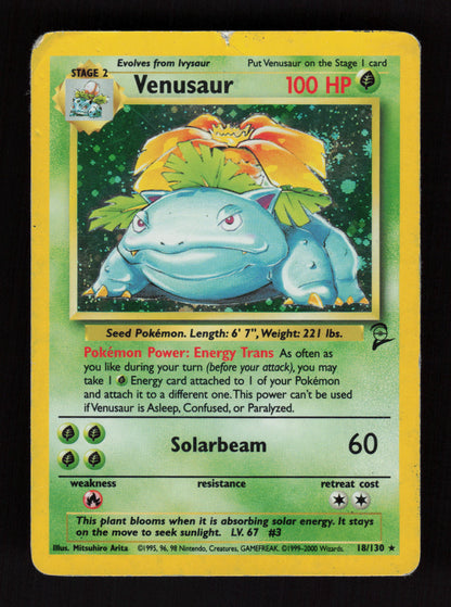 Venusaur 18/130 - Holo Rare - Base set 2