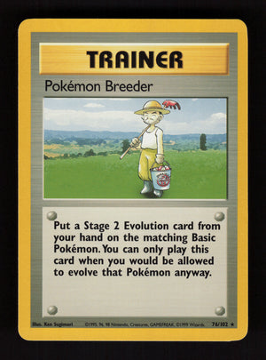 Pokémon Breeder 76/102 - Base set