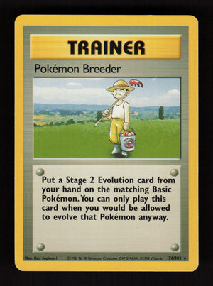 Pokémon Breeder 76/102 - Base set