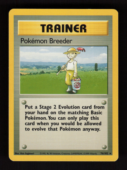 Pokémon Breeder 76/102 - Base set