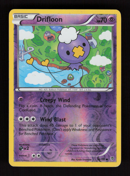 Drifloon 34/101 - Reverse Holo - Plasma Blast