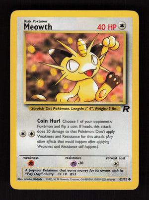 Meowth 62/82 - Team Rocket