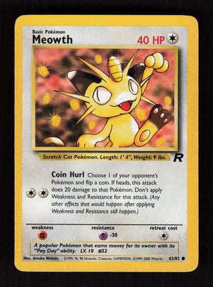 Meowth 62/82 - Team Rocket