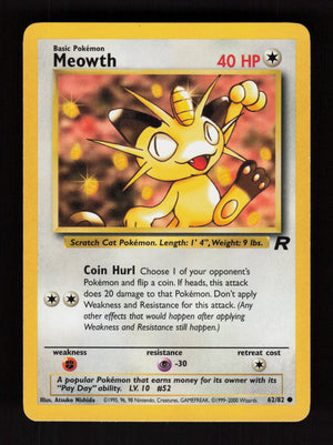 Meowth 62/82 - Team Rocket
