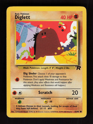 Diglett 52/82 - Team Rocket