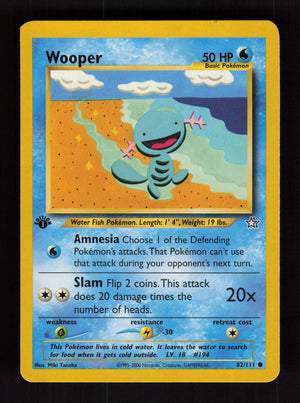 Wooper 82/111 - 1st Edition - Neo Genesis