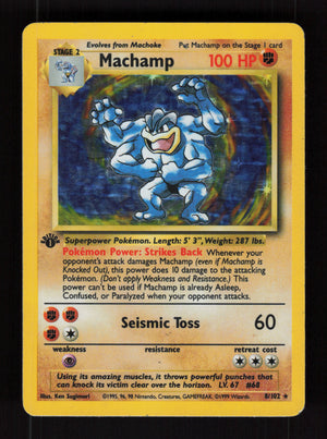 Machamp 8/102 - 1st Edidion - Base Set