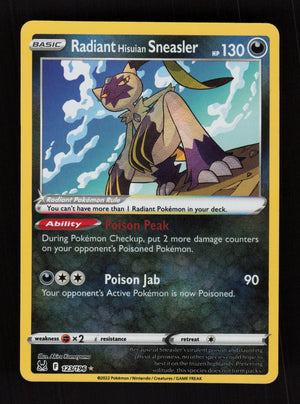 Radiant Hisuian Sneasler 123/196  - Radiant Rare - Lost Origin