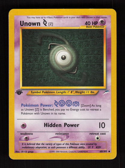 Unown Z 60/105 - 1st Edition - Neo Destiny