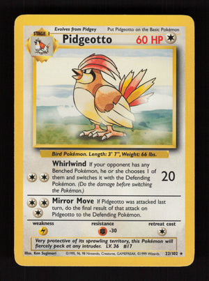 Pidgeotto 22/102 - Base set