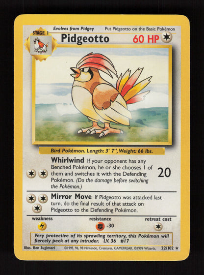 Pidgeotto 22/102 - Base set