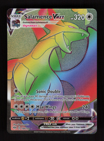 Salamence VMAX 194/189 - Secret Rainbow Rare - Darkness Ablaze