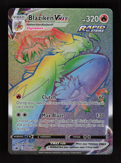Blaziken VMAX 200/198 - Secret Rainbow Rare - Chilling Reign