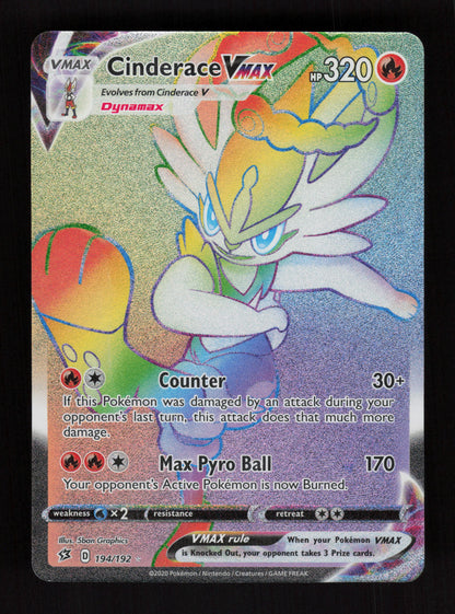 Cinderace VMAX 194/192 - Secret Rainbow Rare - Rebel Clash