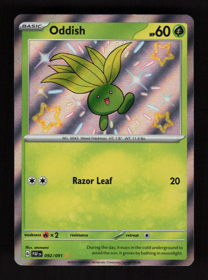 Oddish 092/091 - Shiny Rare - Paldean Fates