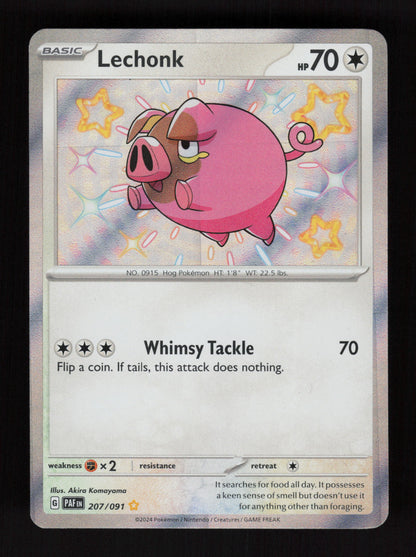 Lechonk 207/091 - Shiny Rare - Paldean Fates