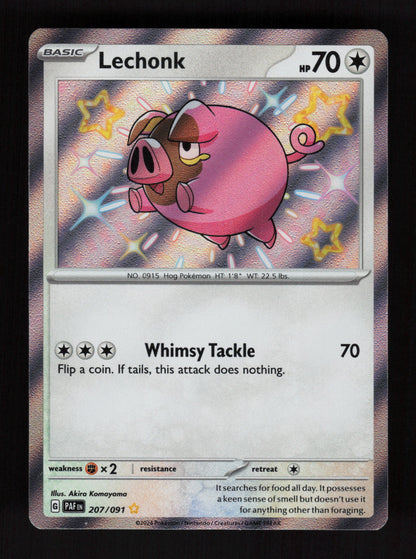 Lechonk 207/091 - Shiny Rare - Paldean Fates