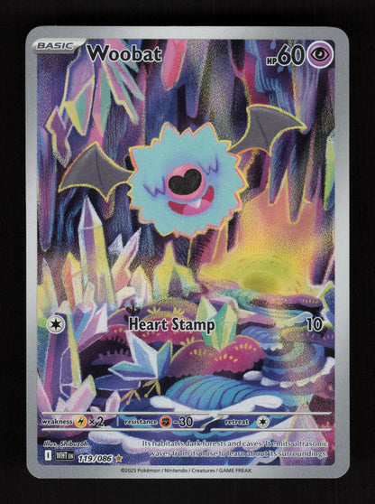 Woobat 119/086 - Illustration Rare - White Flare