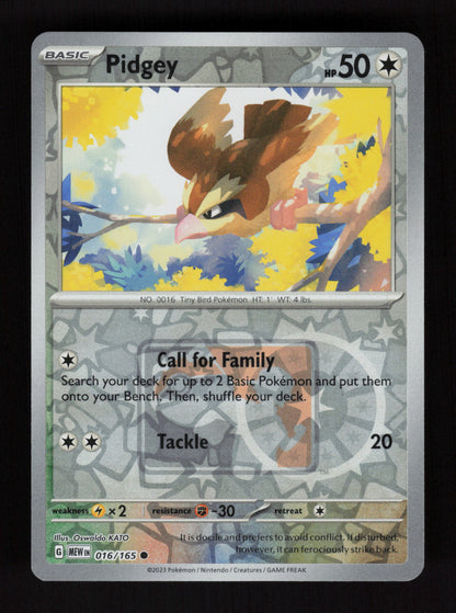 Pidgey 016/165 - Reverse Holo Play - 151 MEW