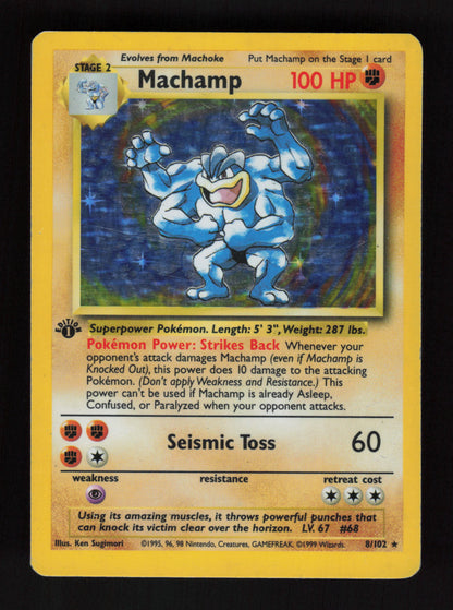 Machamp 8/102 - 1st edidtion - Base Set