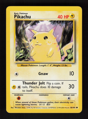 Pikachu 58/102 - Base Set