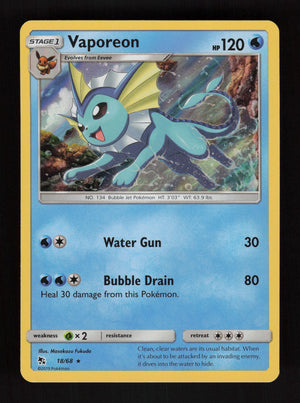 Vaporeon 18/68 - Holo - Hidden Fates
