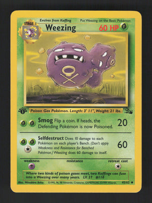 Weezing 45/62 - 1st Edition - Fossil