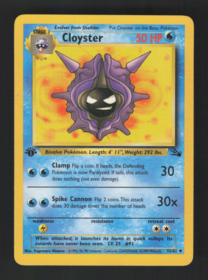 Cloyster 32/62 - 1st Edition - Fossil
