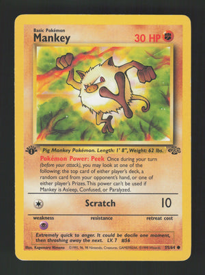 Mankey 55/64 - 1st Edition - Jungle