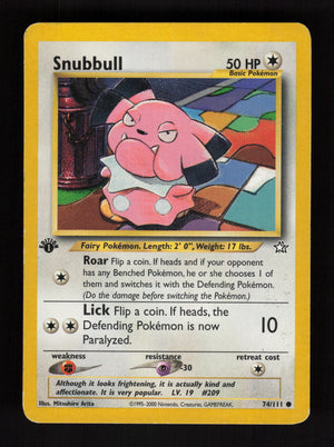 Snubbull 74/111 - 1st Edition - Neo Genisis