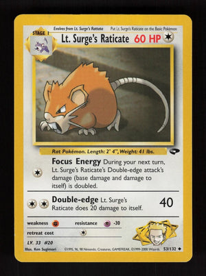 Lt. Surge's Raticate 53/132 - Gym Challenge