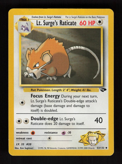 Lt. Surge's Raticate 53/132 - Gym Challenge