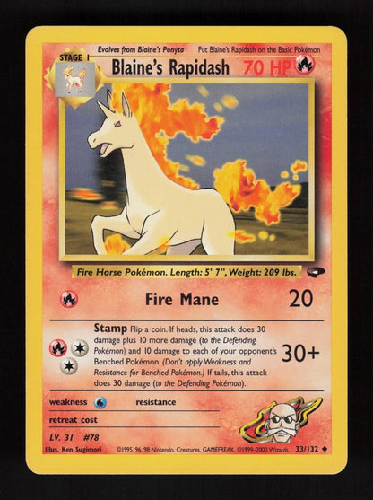 Blaine's Rapidash 33/132 - Gym Challenge