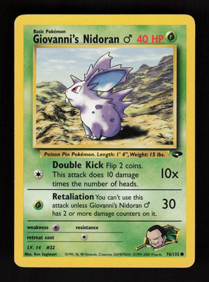 Giovanni's Nidoran ♂ 76/132 - Gym Challenge