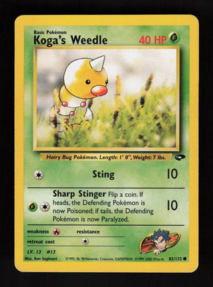 Koga's Weedle 82/132 - Gym Challenge