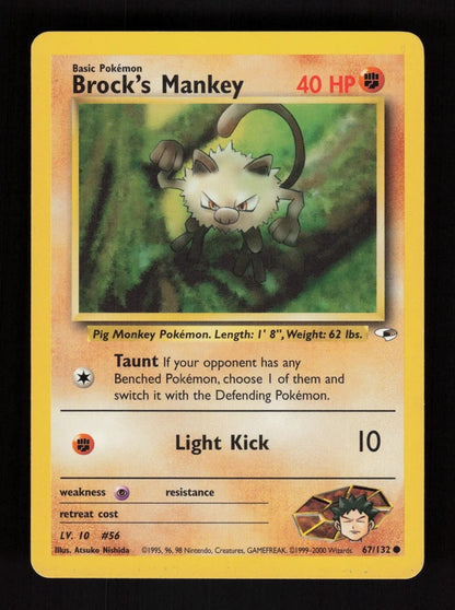 Brock's Mankey 67/132 - Gym Heroes