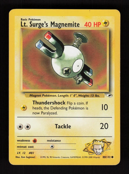 Lt. Surge's Magnemite 80/132 - Gym Heroes