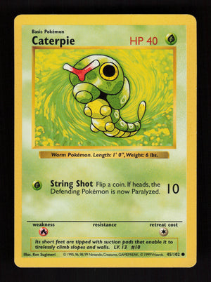 Caterpie 45/102 - Shadowless - Base Set