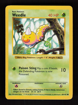Weedle 69/102 - Shadowless - Base Set