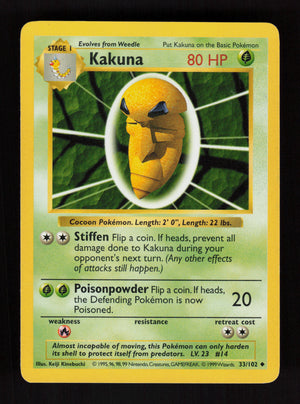 Kakuna 33/102 - Shadowless - Base Set