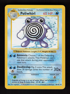 Poliwhirl 38/102 - Shadowless - Base Set