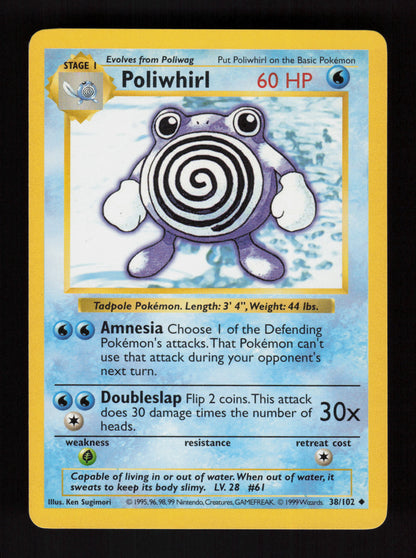 Poliwhirl 38/102 - Shadowless - Base Set