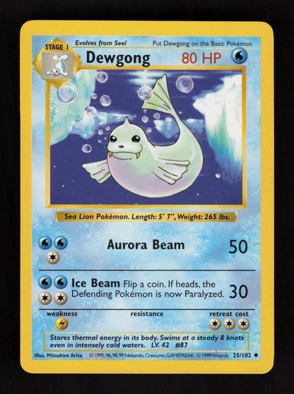 Dewgong 25/102 - Shadowless - Base Set