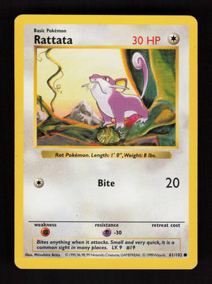 Rattata 61/102 - Shadowless - Base Set