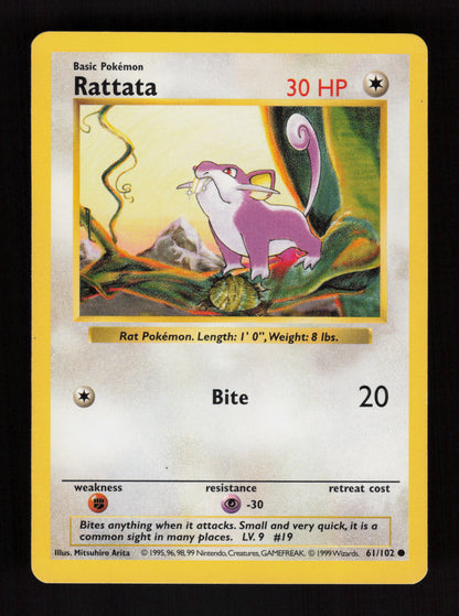 Rattata 61/102 - Shadowless - Base Set