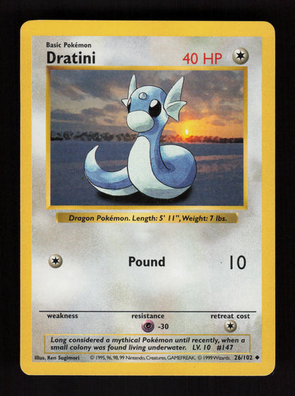 Dratini 26/102 - Shadowless - Base Set