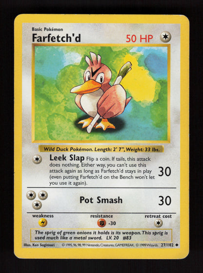 Farfetch'd 27/102 - Shadowless - Base Set