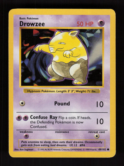 Drowzee 49/102 - Shadowless - Base Set
